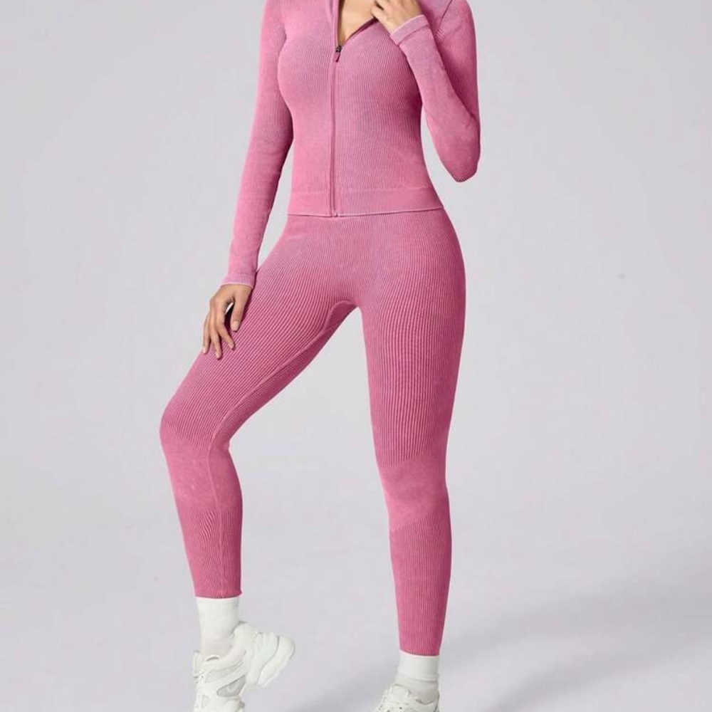 Pink Ribbed 2 piece set